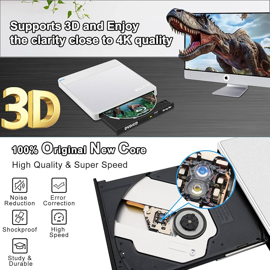 Amazon.com: NOLYTH External Blueray/DVD Drive, Portable